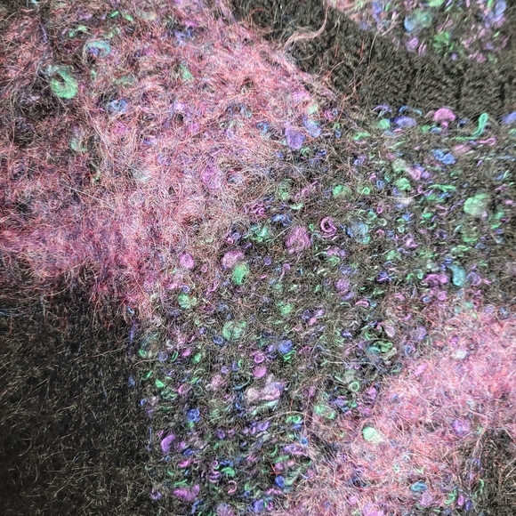 Vintage black and purple wool sweater - Picture 9 of 10